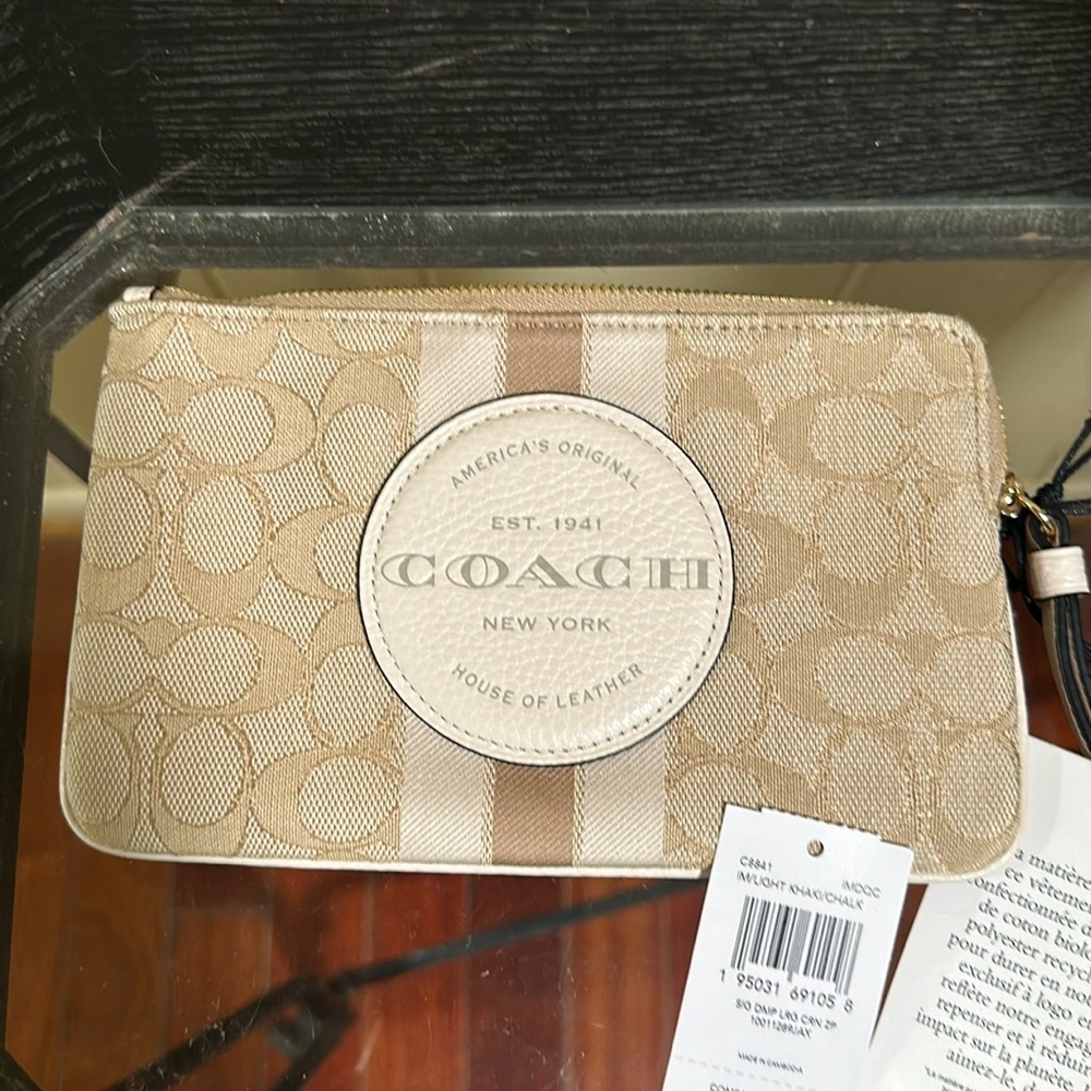 Coach large wristlet new with tags